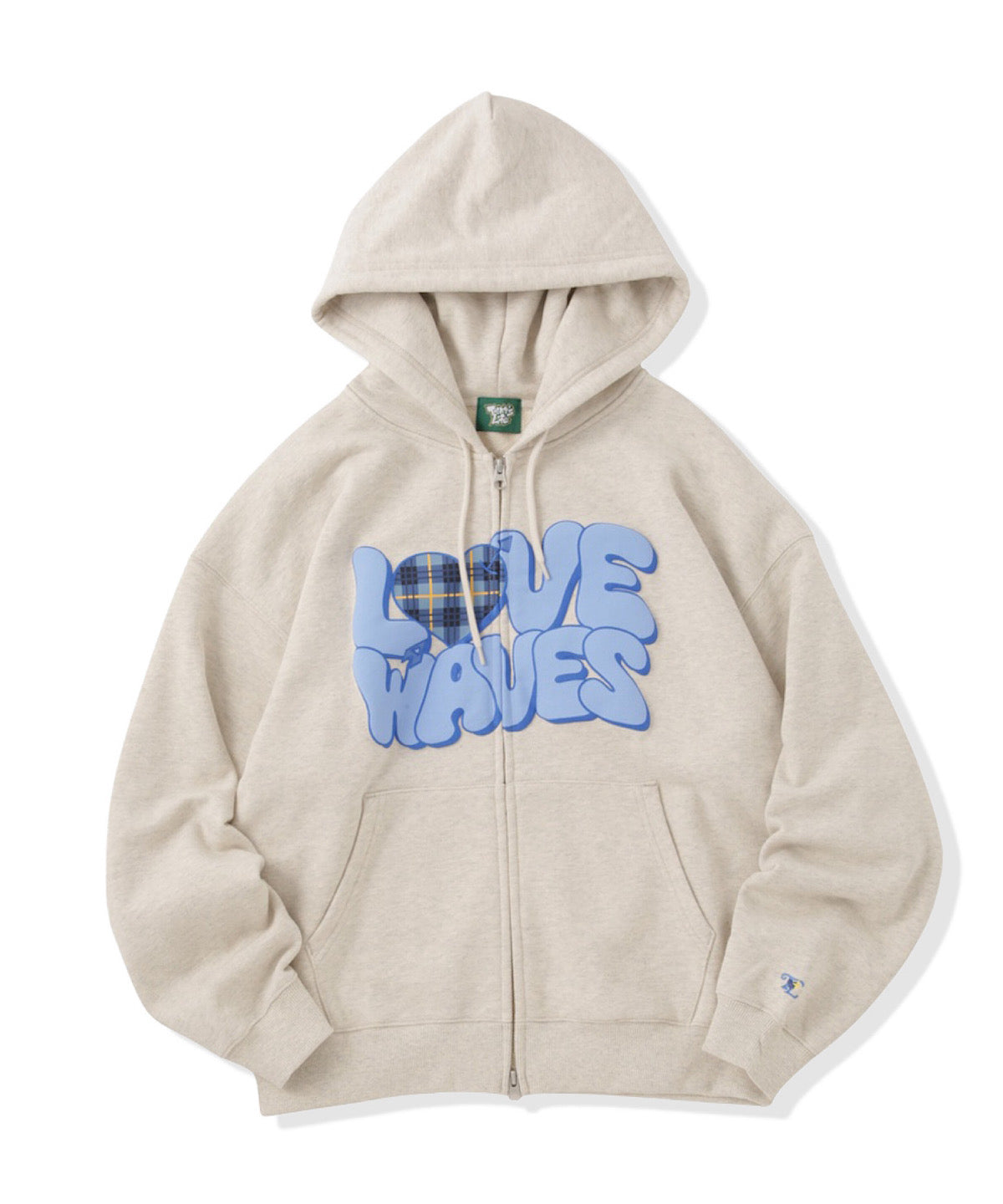 HEAVY WEIGHT 13.0oz "LOVE WAVE" LOGO ZIP HOODIE