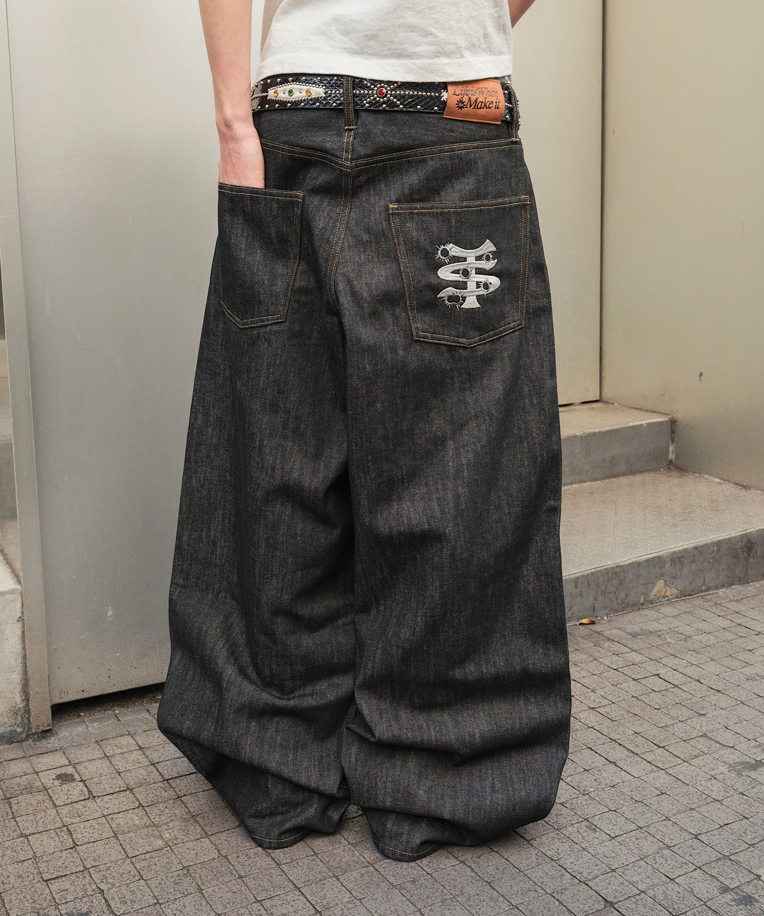 that's lifeザッツライフ リジットバギーデニム Sサイズ TS logo Rigid Baggy denim – That's life online store