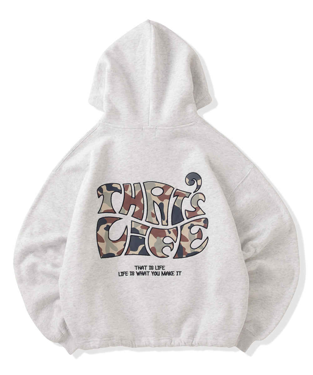 Surf Camo logo front print hoodie