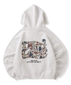 Surf Camo logo front print hoodie