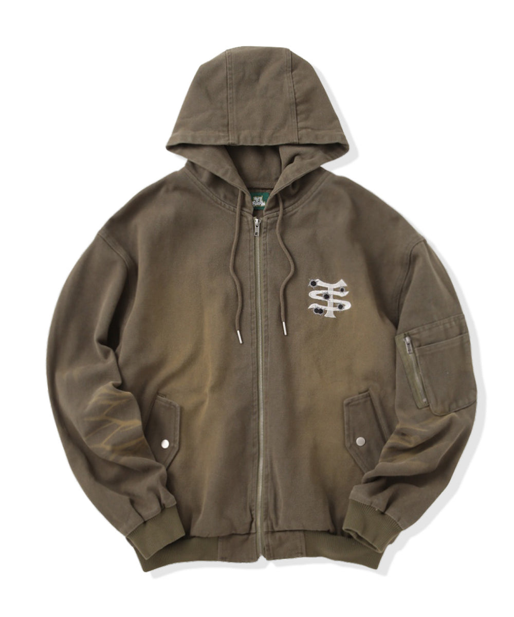 TS logo 14.0oz Duck Hooded Jacket