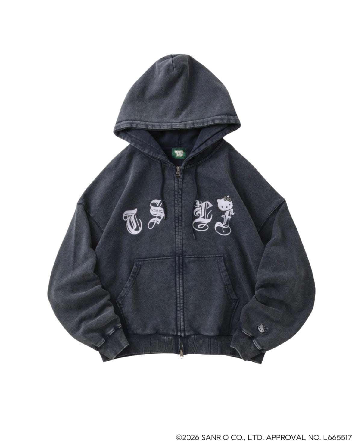 HELLO KITTY × Vintage styles TSLF logo zip hoodie – That's life