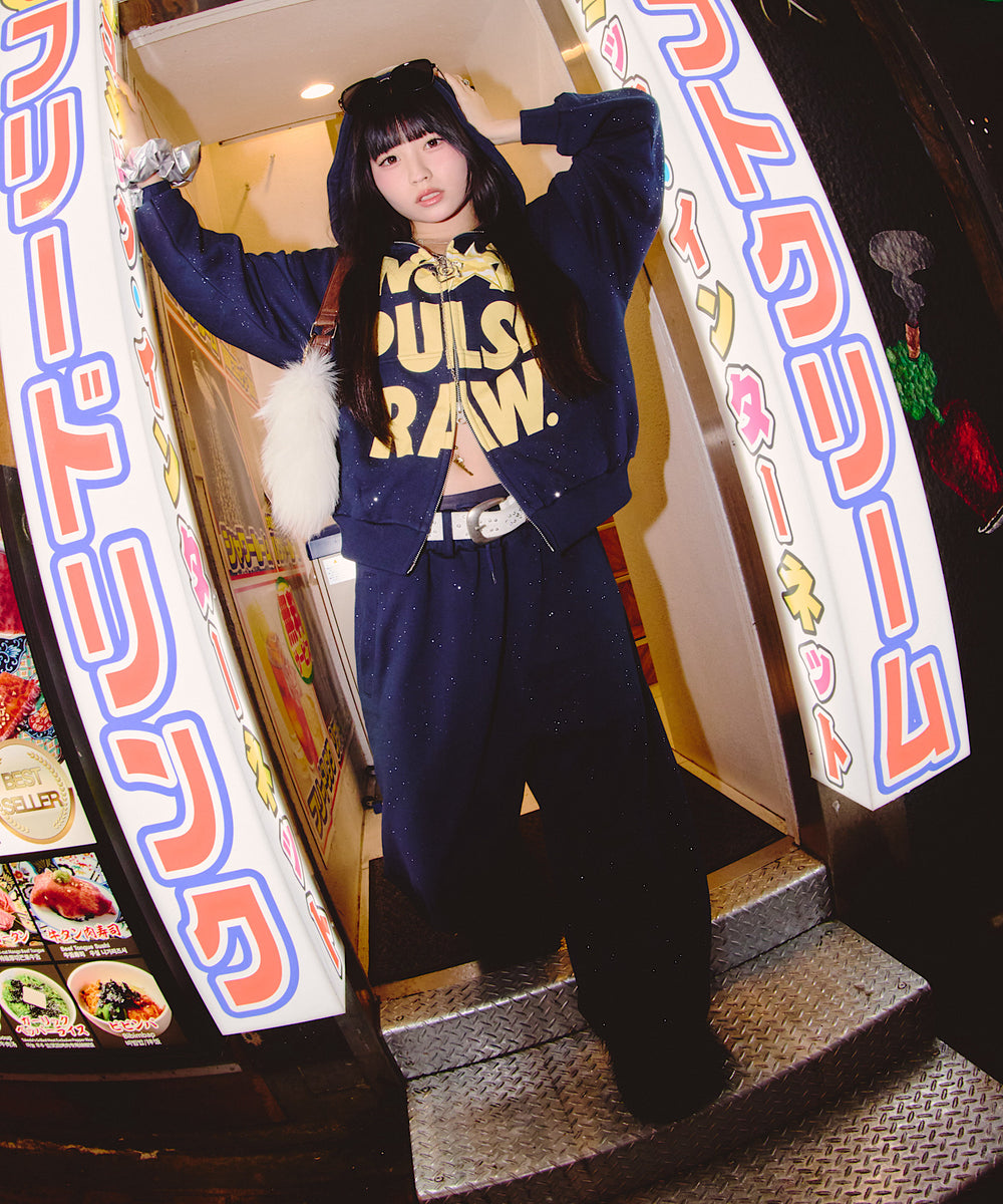 158cm / M / Navy×Glitter