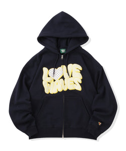 HEAVY WEIGHT 13.0oz "LOVE WAVE" LOGO ZIP HOODIE