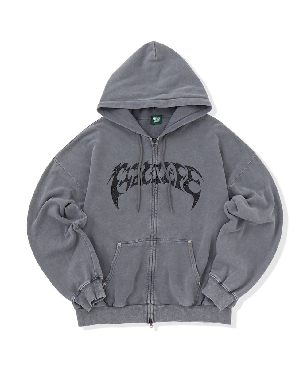 Vintage styles Front logo zip hoodie