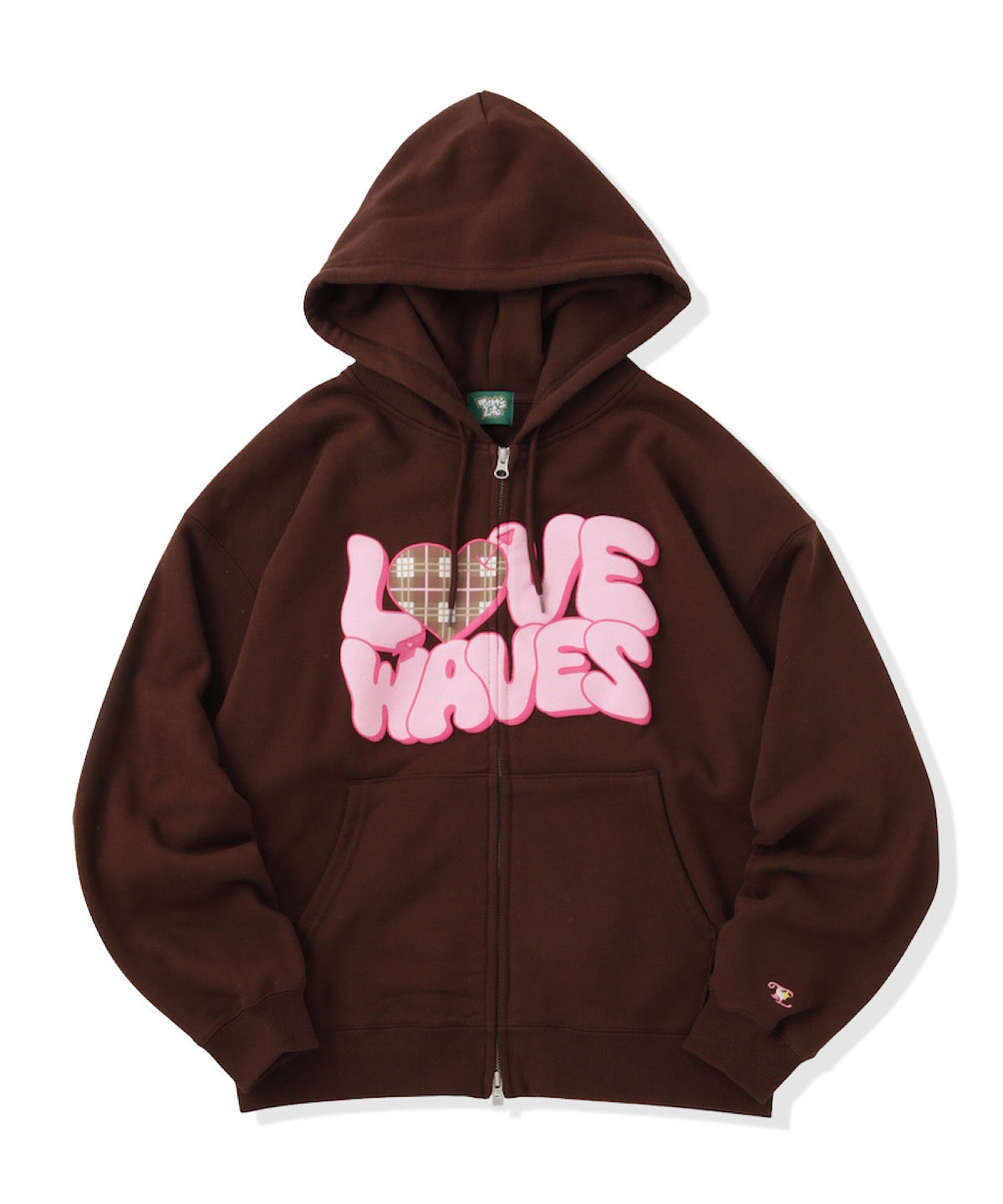 HEAVY WEIGHT 13.0oz "LOVE WAVE" LOGO ZIP HOODIE
