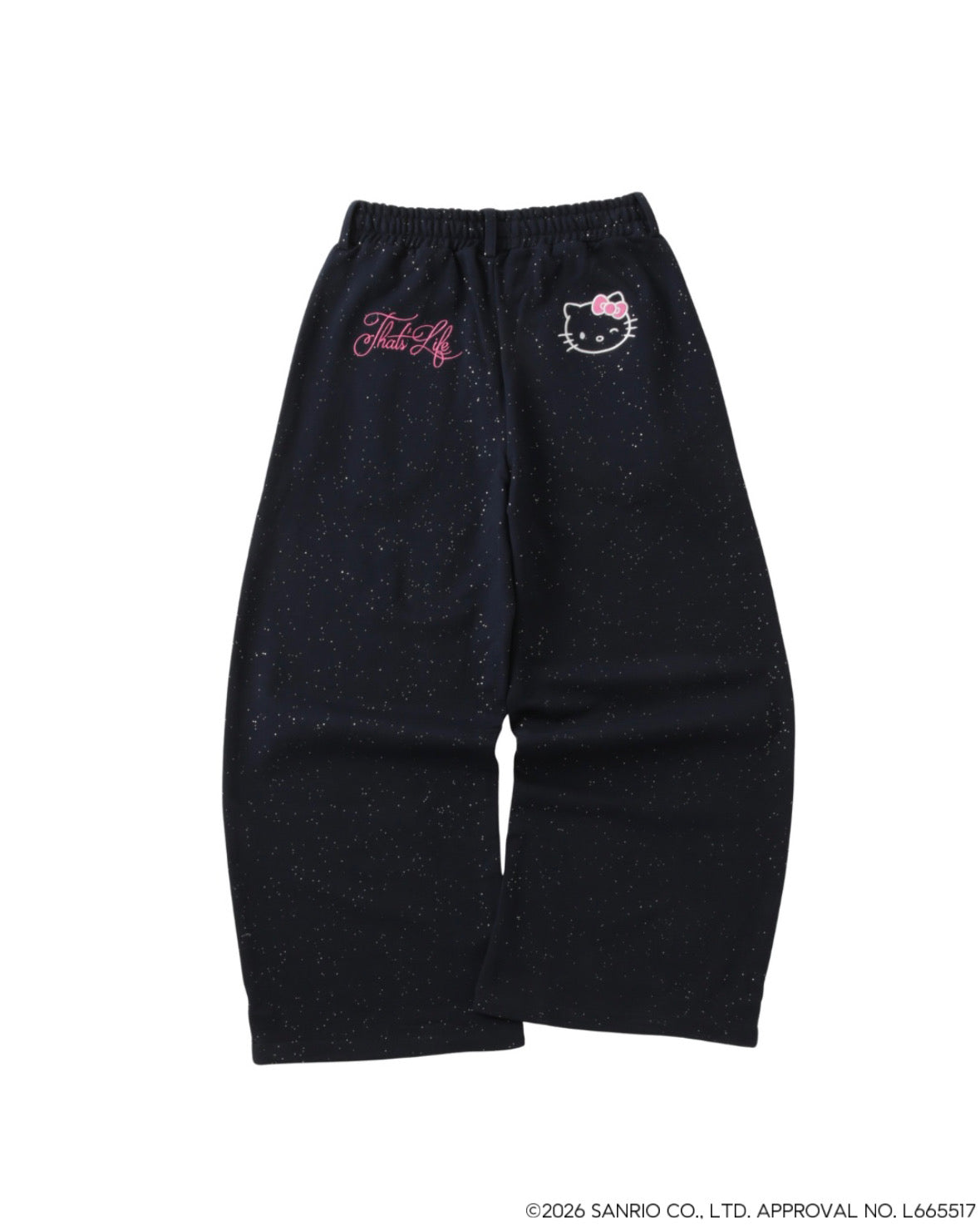 HELLO KITTY × Glitter Embroidery sweat pants – That's life online