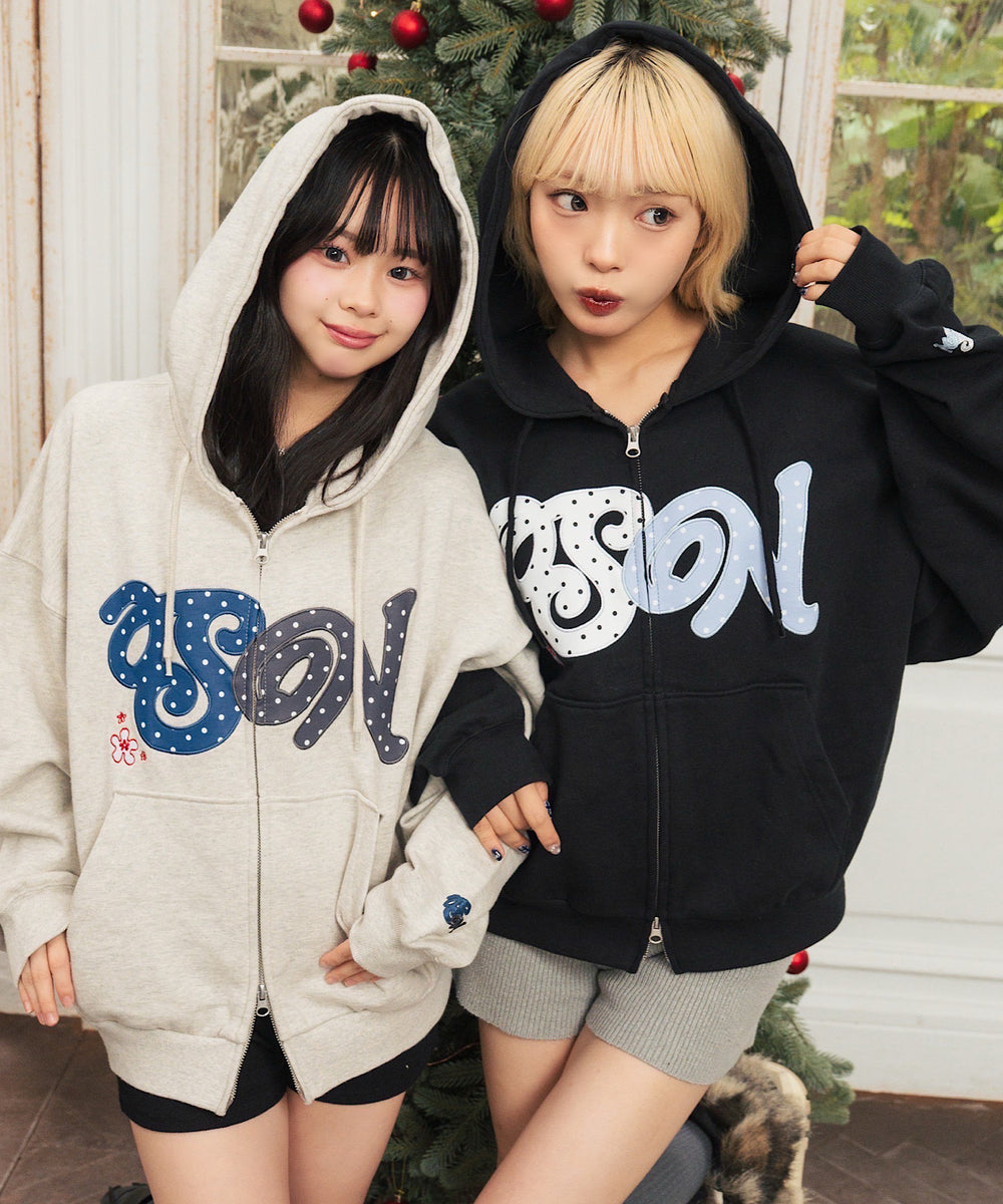 HEAVY WEIGHT 12.0oz SN DOT LOGO ZIP HOODIE