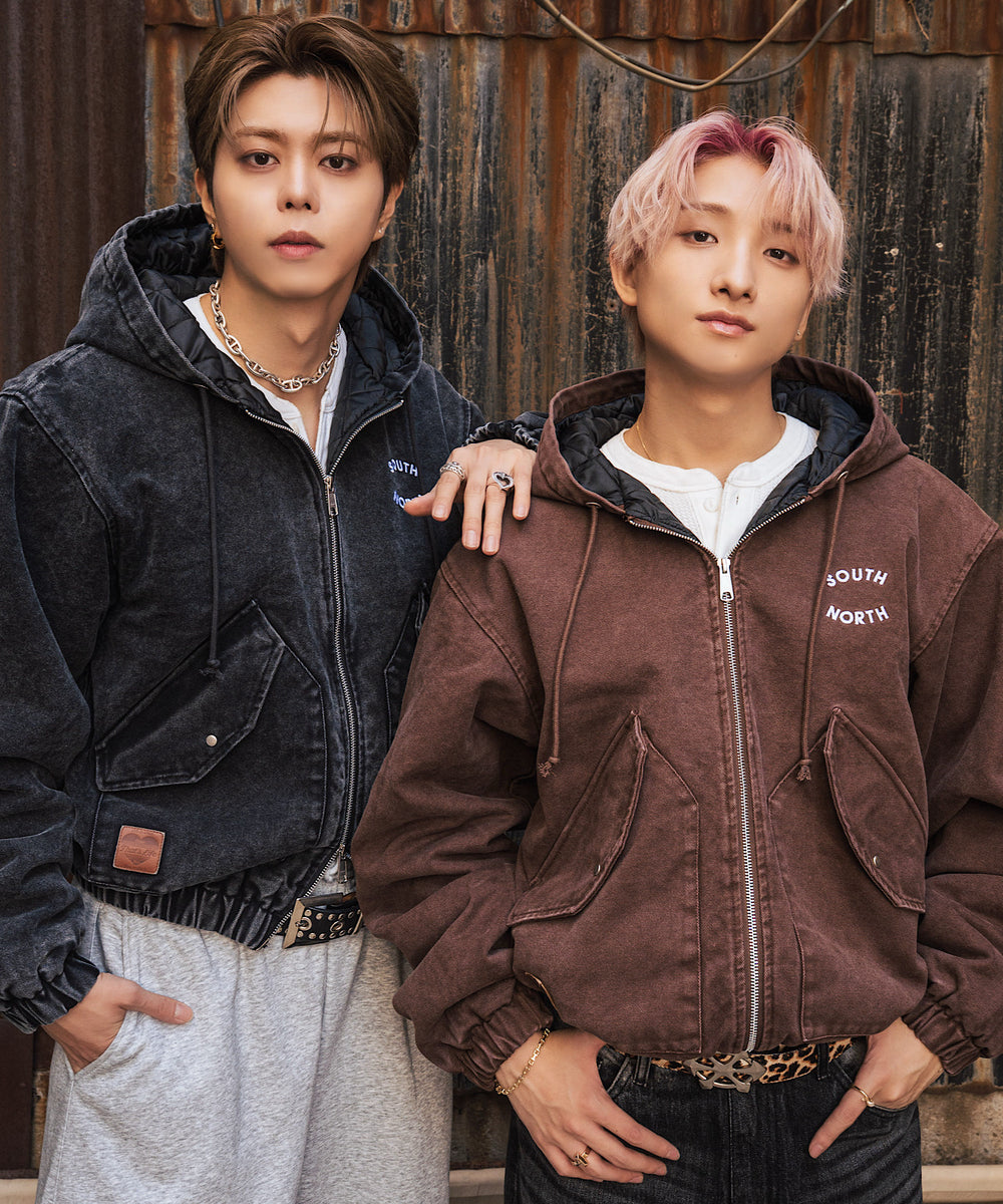 Vintage styles South North logo Duck Hooded Jacket