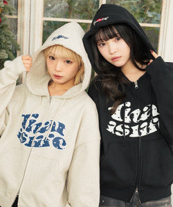 HEAVY WEIGHT 12.0oz FRONT HEART DOT LOGO ZIP HOODIE – That's life