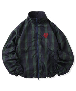 Heart logo 2way Reversible Checked Nylon Jackets – That's life