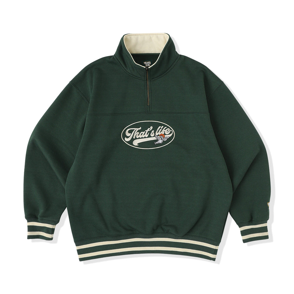 That's life Rib Line Half zip sweat 