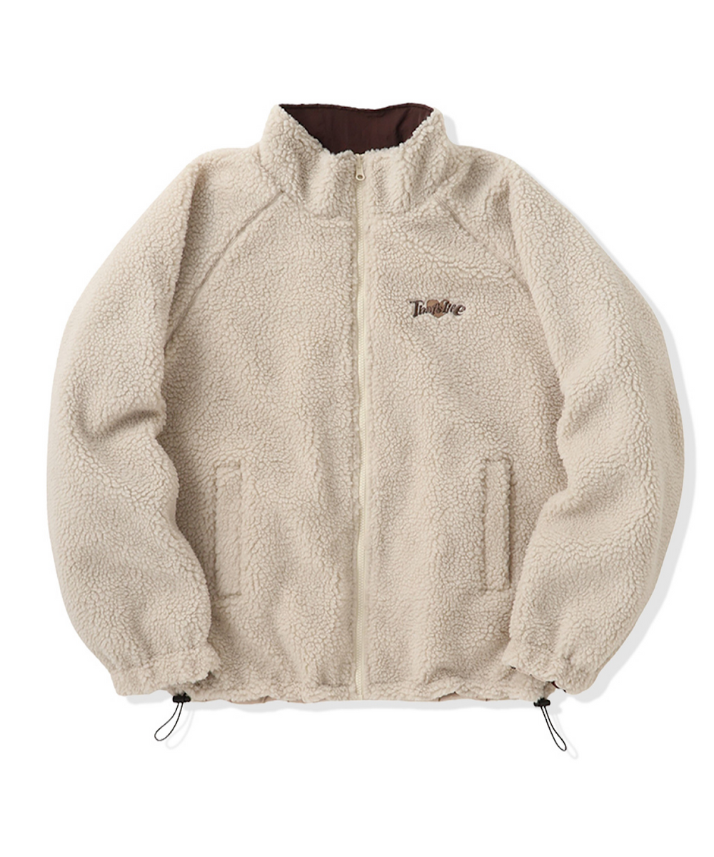 2way Reversible Heart logo Nylon / Boa Jackets