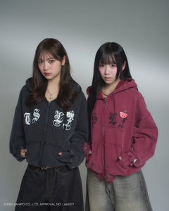 HELLO KITTY × Vintage styles TSLF logo zip hoodie – That's life