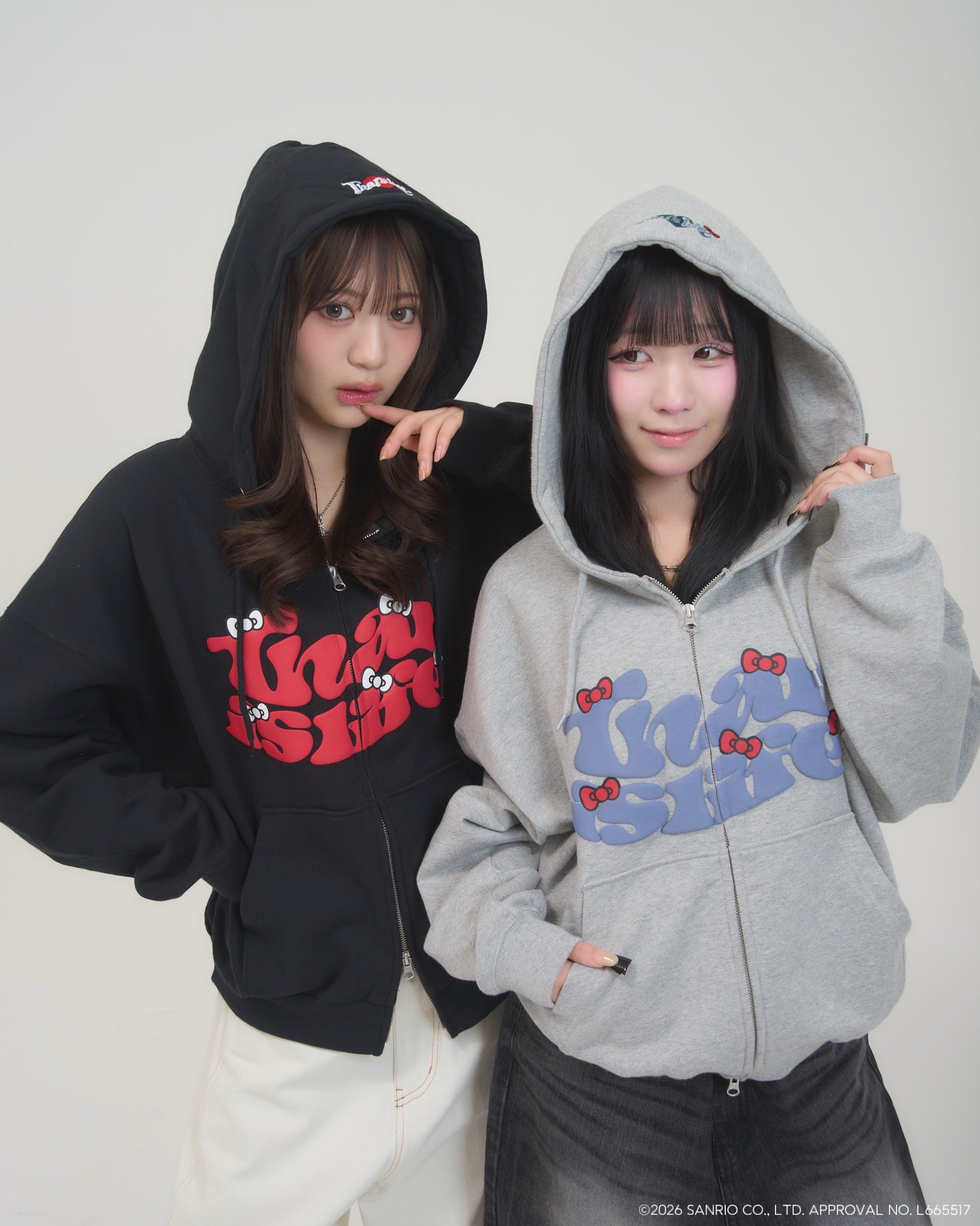 HELLO KITTY × HEAVY WEIGHT 12.0oz FRONT LOGO ZIP HOODIE – That's