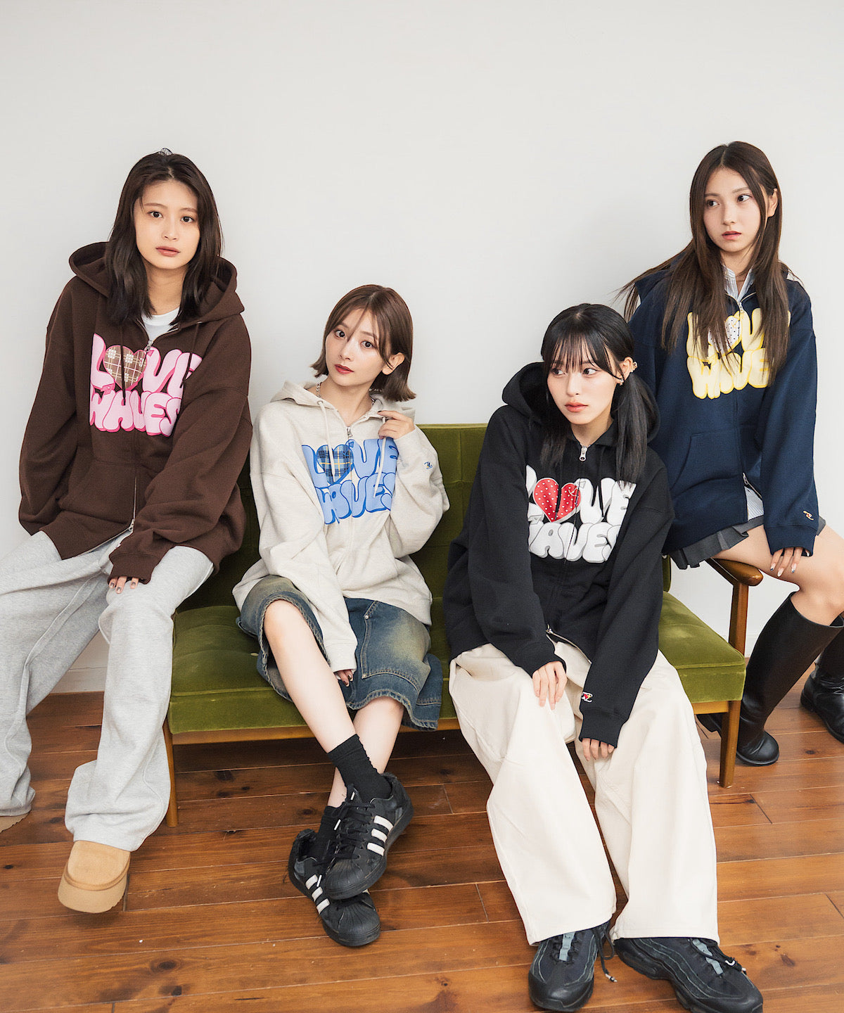 HEAVY WEIGHT 13.0oz "LOVE WAVE" LOGO ZIP HOODIE