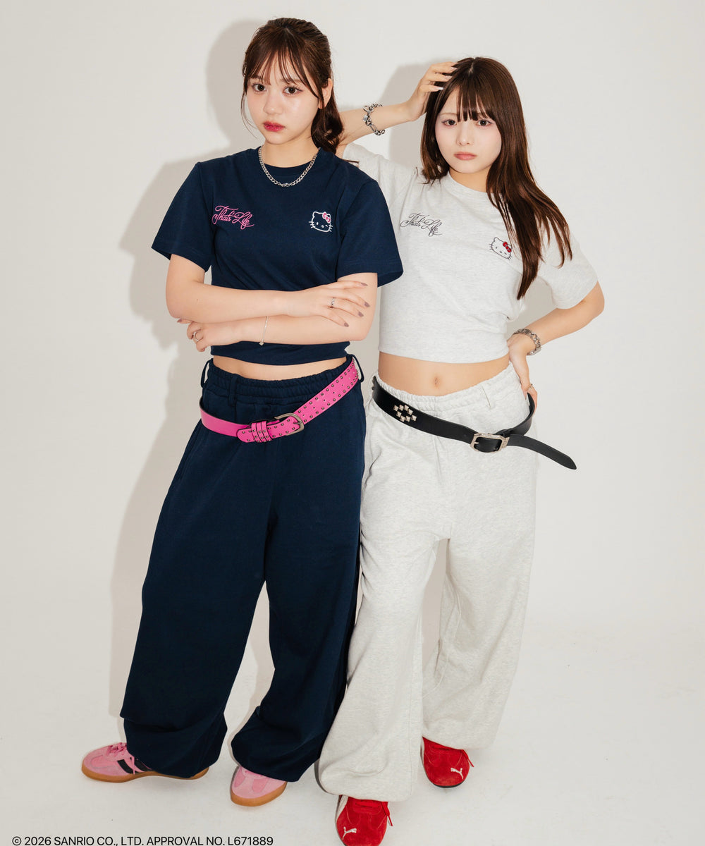HELLO KITTY × Double Embroidery tee