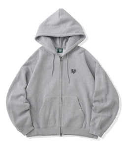 Heart logo Fur zip hoodie – That's life online store