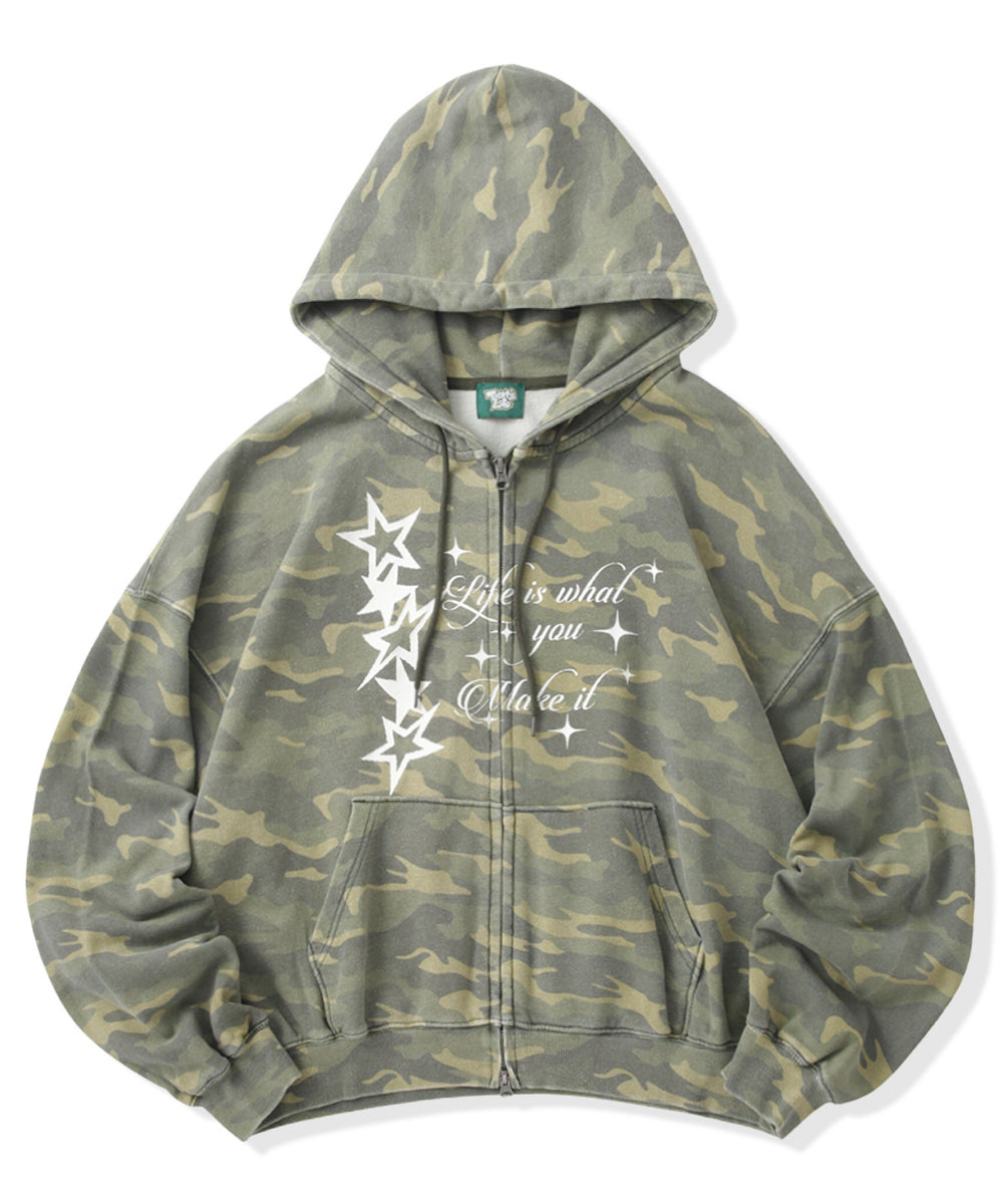 Vintage styles Starfall Script zip hoodie