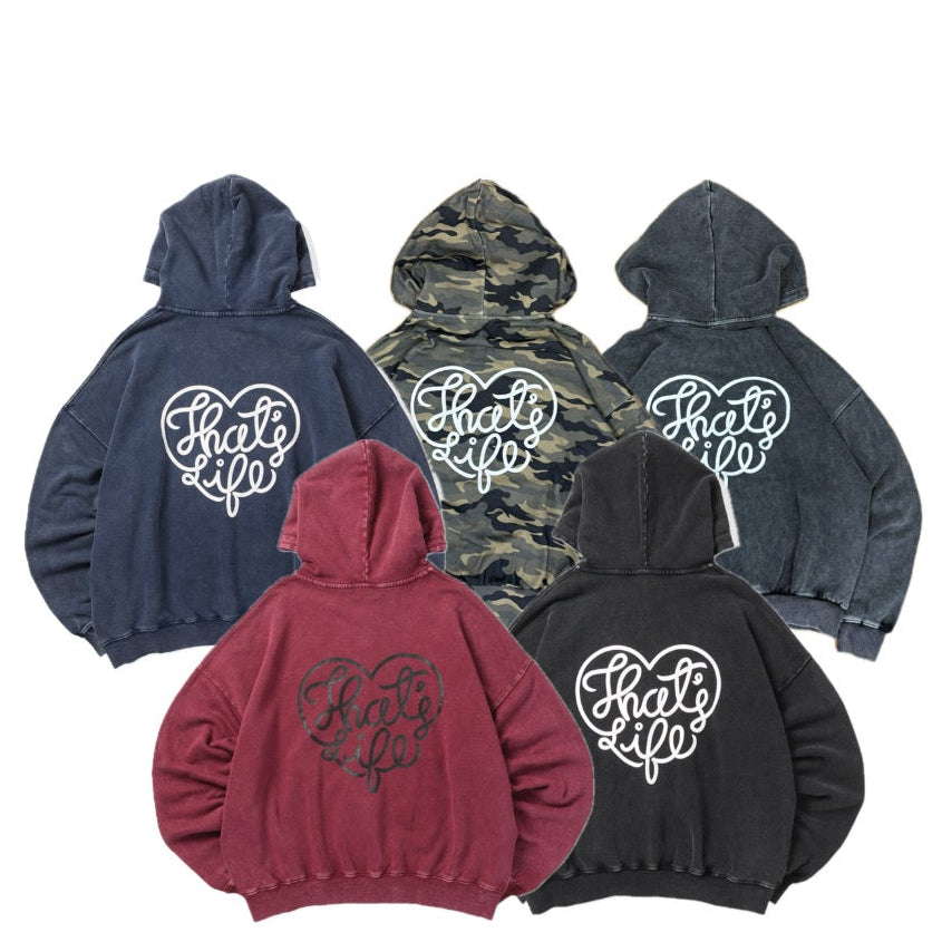 Vintage styles Heart logo zip hoodie free