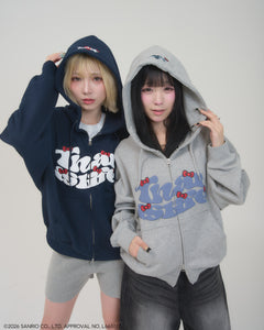 HELLO KITTY × HEAVY WEIGHT 12.0oz FRONT LOGO ZIP HOODIE – That's