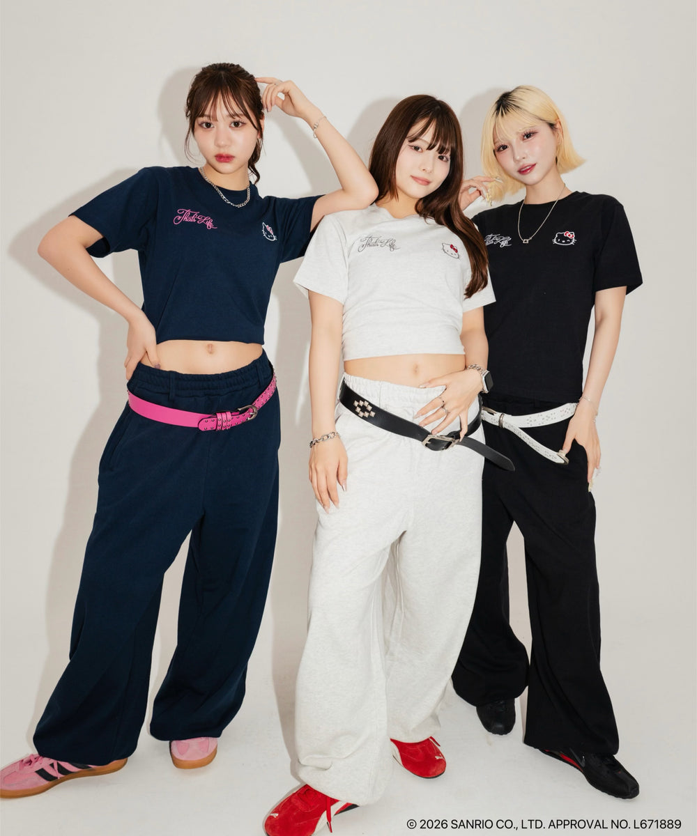 HELLO KITTY × Double Embroidery tee