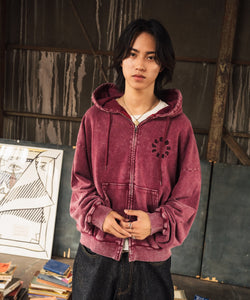 Vintage styles Circle logo zip hoodie – That's life online store