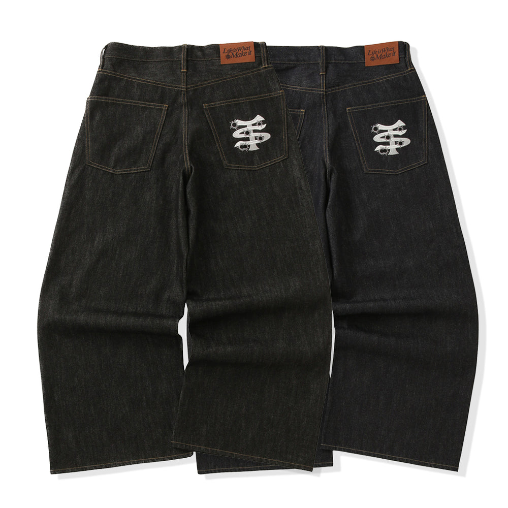TS logo Rigid Baggy denim