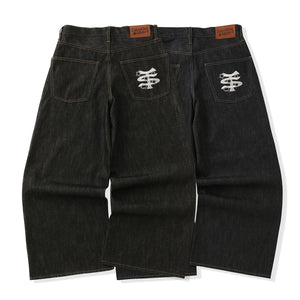 【That's life】 rigid buggy denim 生デニム TS logo Rigid Baggy denim – That's life online store