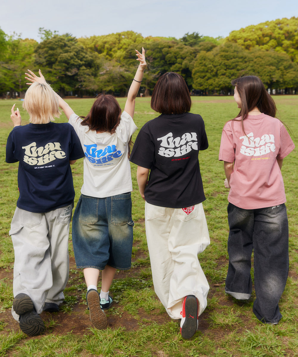Wave logo back print tee