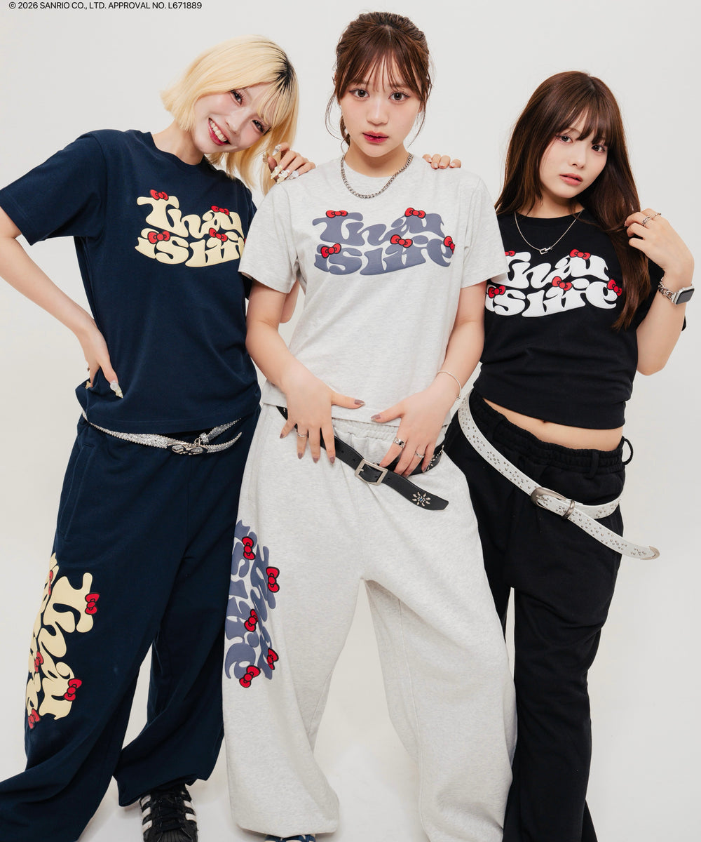 HELLO KITTY × Front Wave logo tee