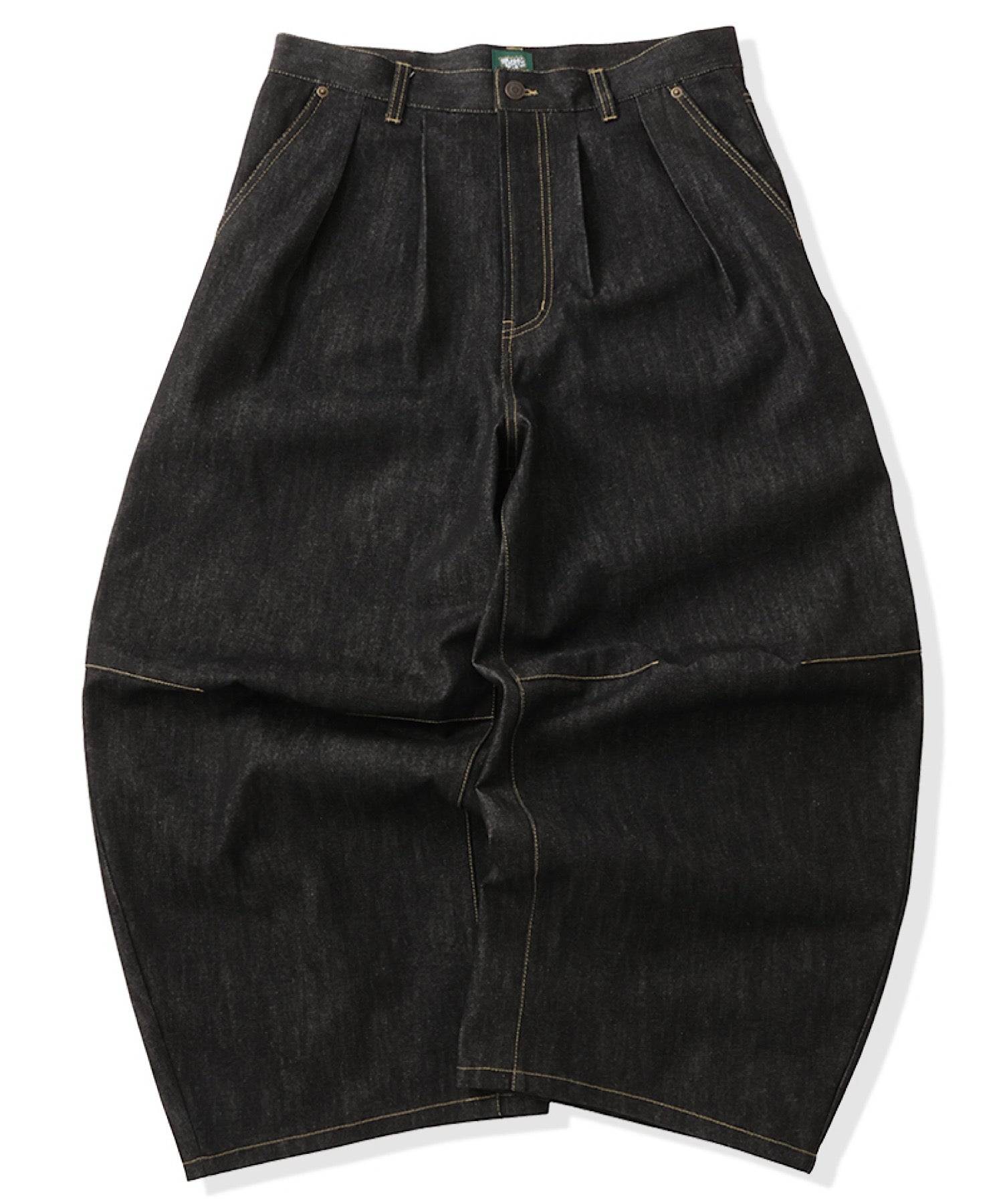 Star Embroidery Tuck Rigid Baggy Denim Pants – That's life online