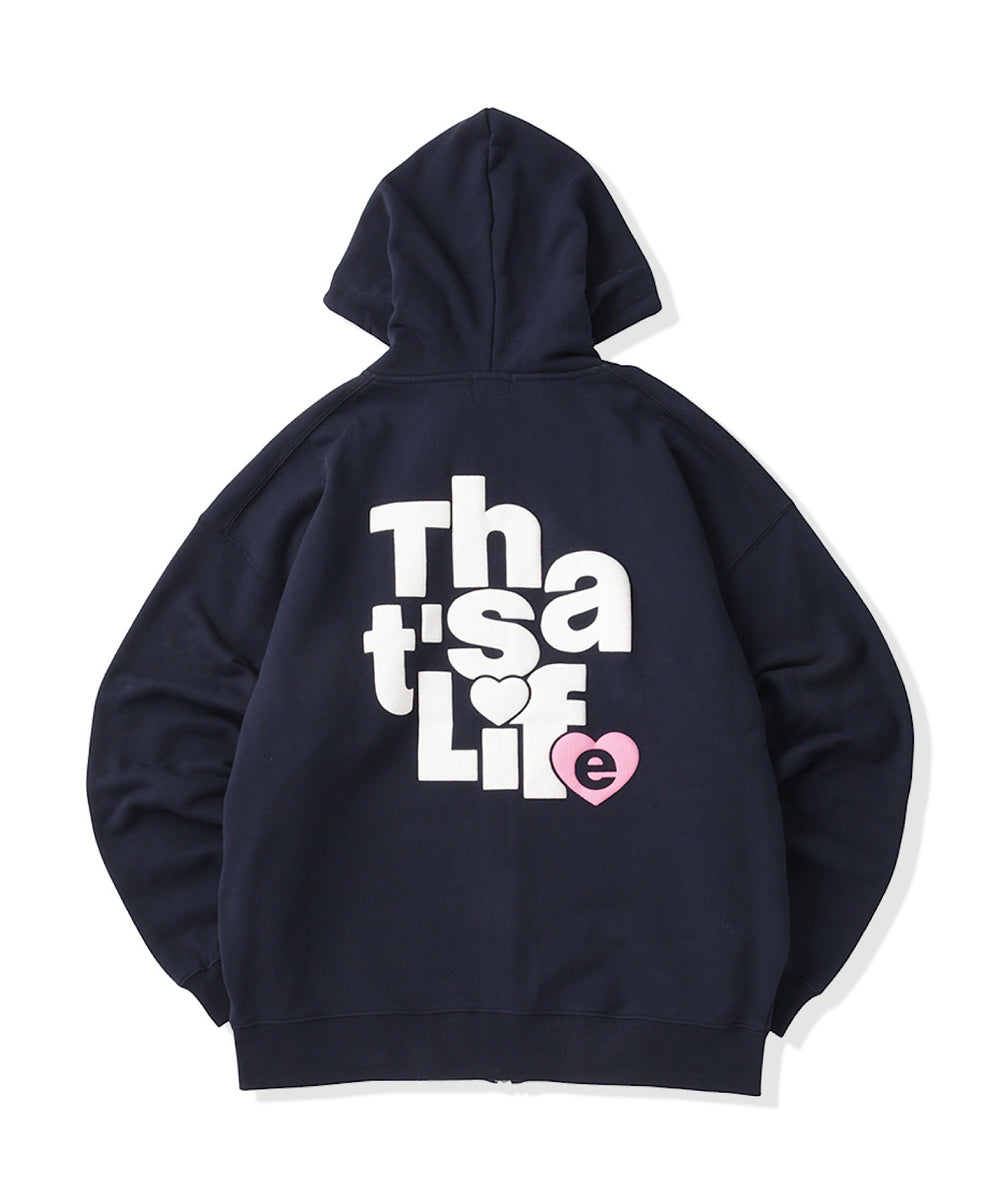 HEAVY WEIGHT 13.0oz “HEARTSTACK” logo zip hoodie