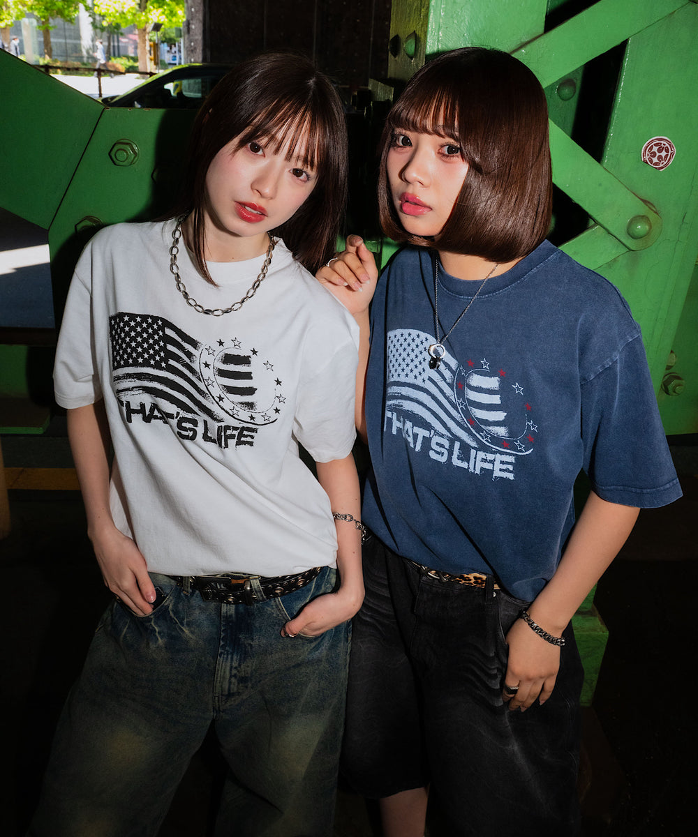 Vintage styles Wave Flag tee