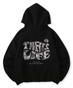 Surf Camo logo front print hoodie