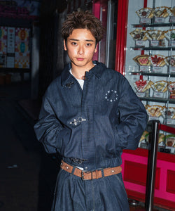 Star Embroidery Rigid Denim Fireman Jacket – That's life online store