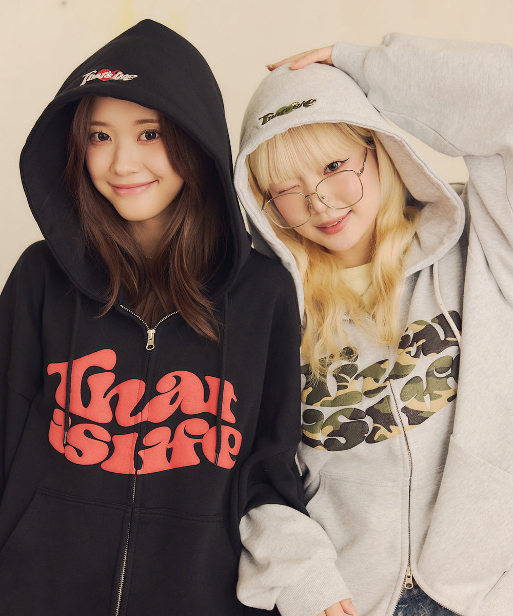 HEAVY WEIGHT 12.0oz FRONT LOGO ZIP HOODIE