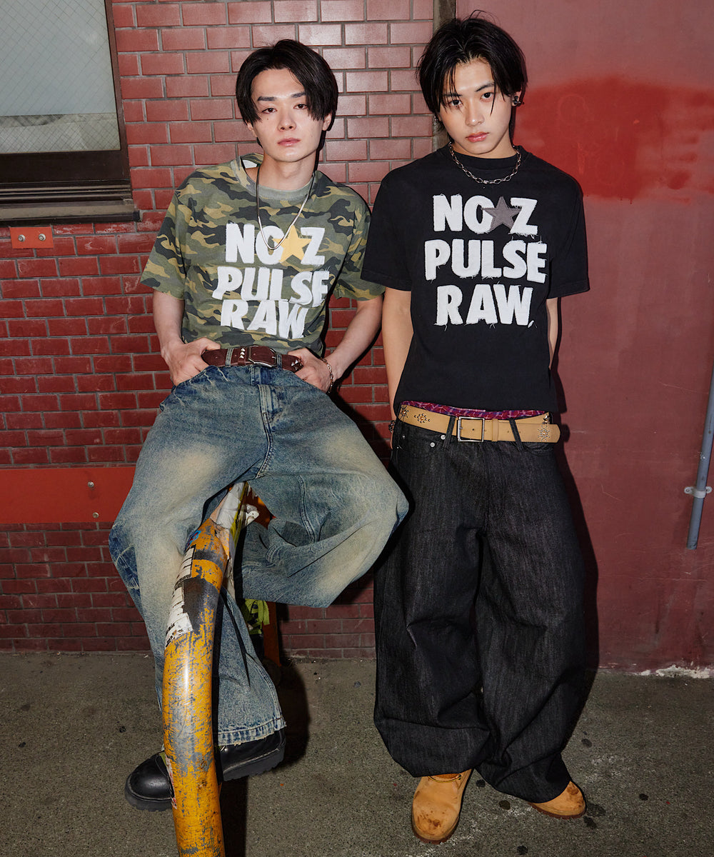 FRONT SLOGAN PATCH WORK TEE
