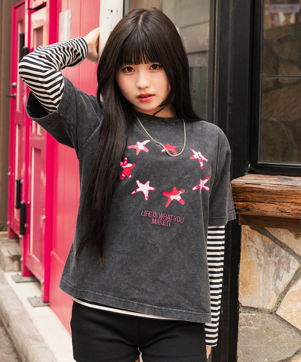 158cm / S / Black × Pink