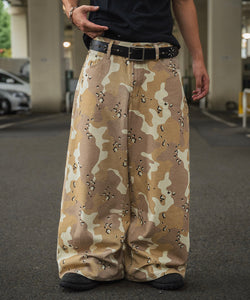 TS logo Rigid Baggy Denim pants