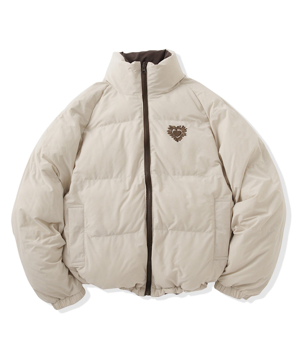 Heart logo Reversible Puffer Jackets