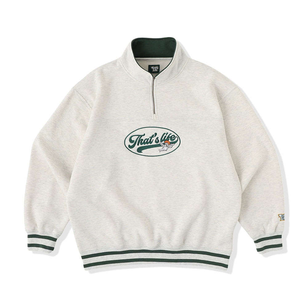 That's life Rib Line Half zip sweat 