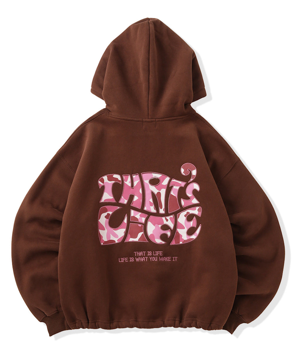 Surf Camo logo front print hoodie