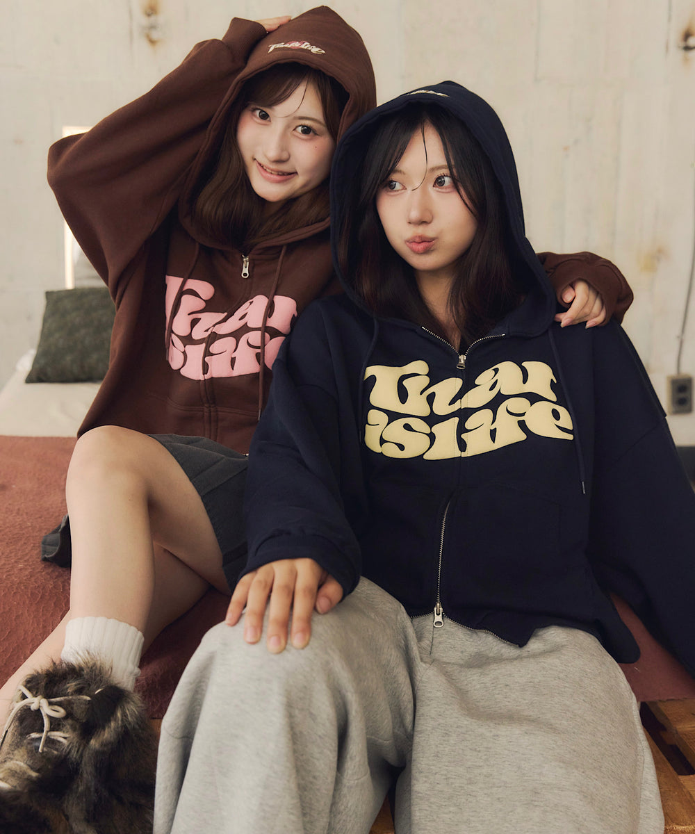 HEAVY WEIGHT 12.0oz FRONT LOGO ZIP HOODIE