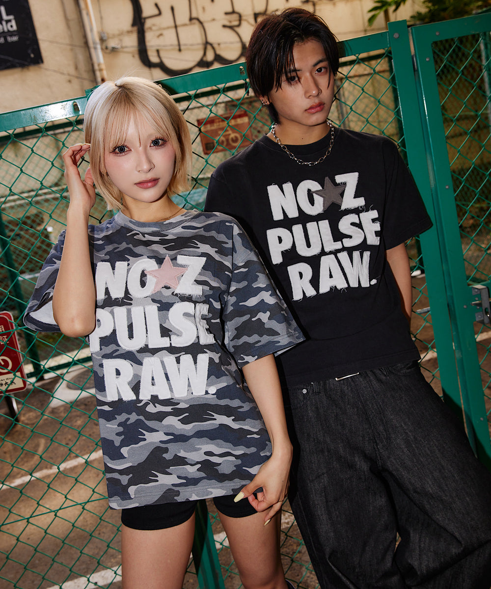 FRONT SLOGAN PATCH WORK TEE