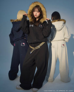HELLO KITTY × Glitter Embroidery sweat pants – That's life online