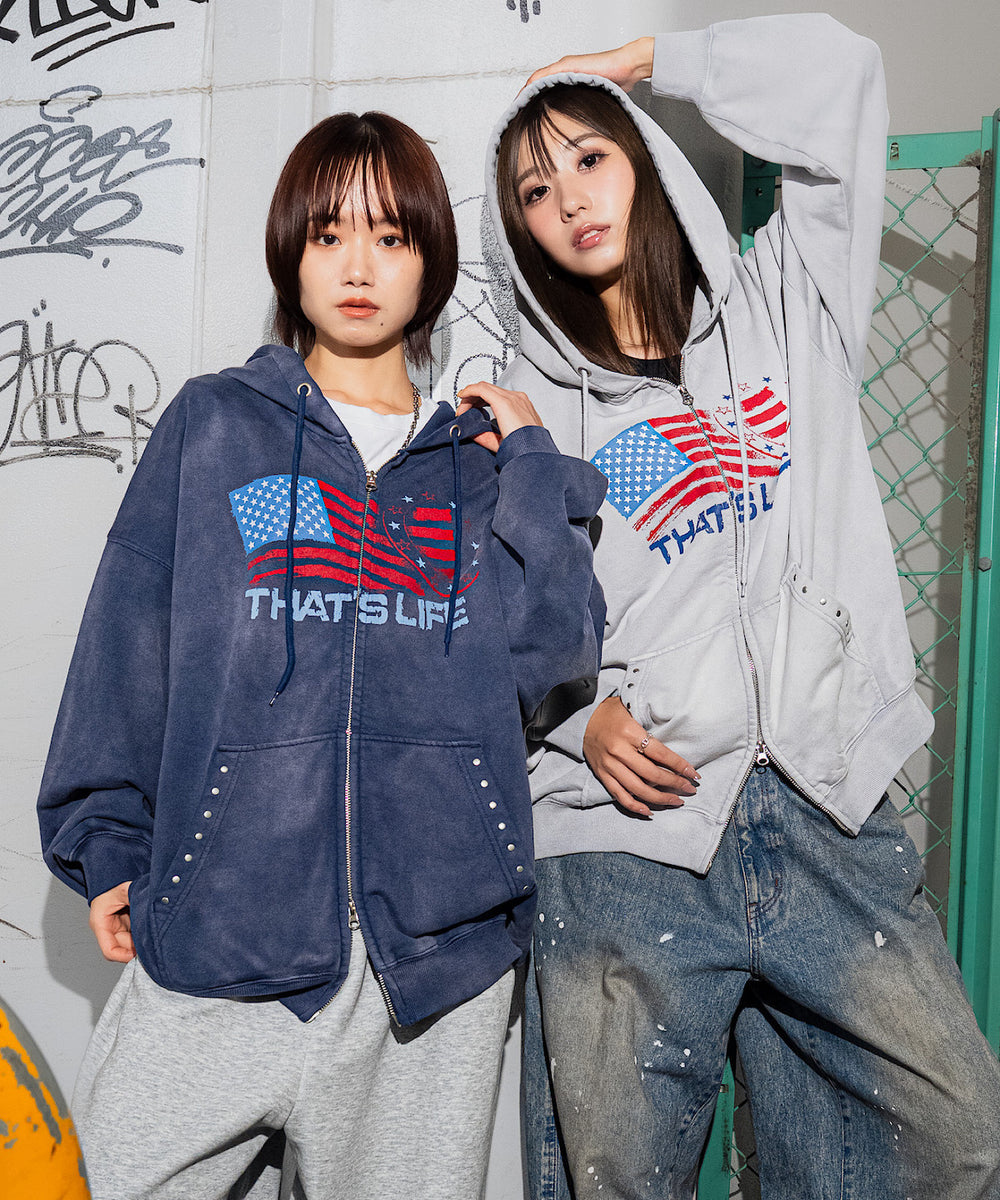 Vintage styles Wave Flag Hoodie