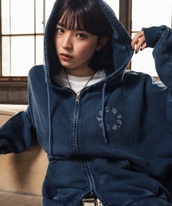 Vintage styles Circle logo zip hoodie – That's life online store