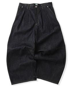 Star Embroidery Tuck Rigid Baggy Denim Pants – That's life online