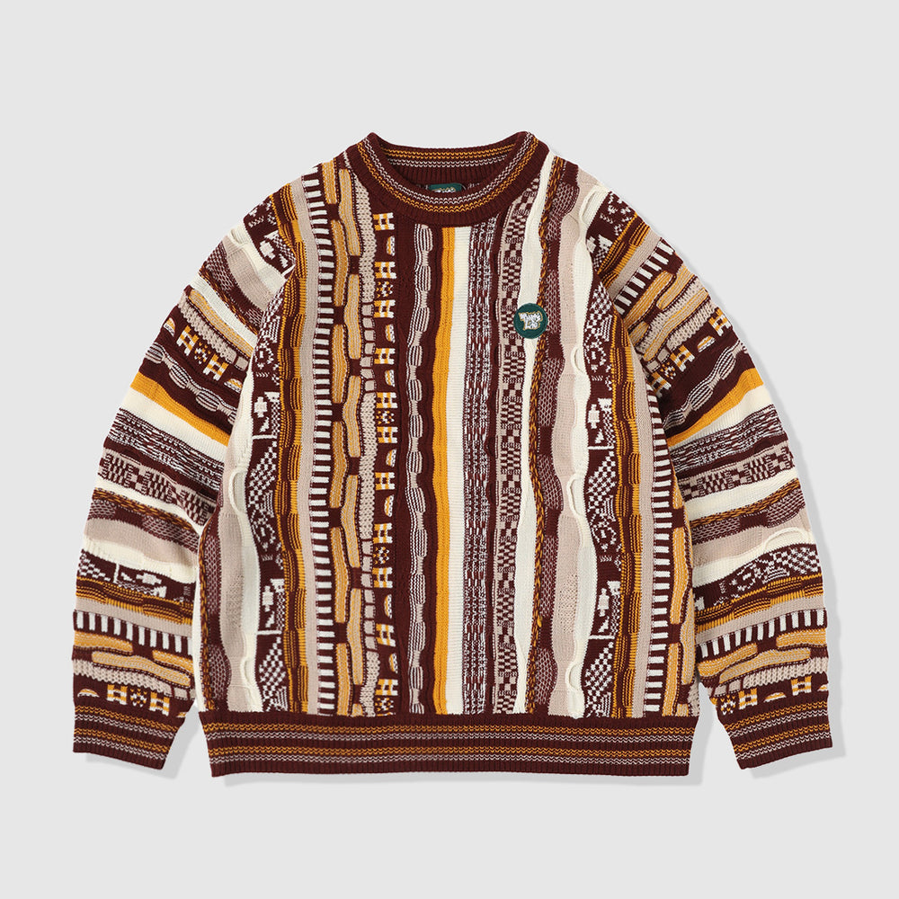 Vintage Styles 3D Knit Pullover 